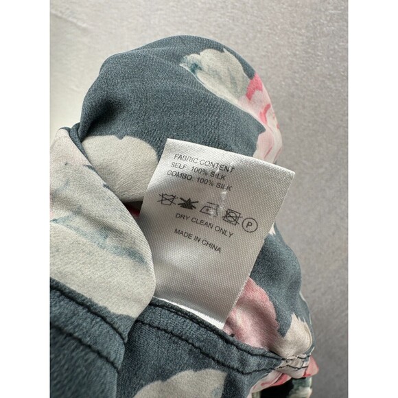 R13 Silk Smoking Robe With Piping Black Floral Leopard Print Size M Tie Belt - Picture 15 of 16